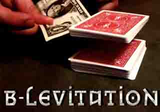 Cover of Mathieu Bcih's B-Levitation, trick where you find the selected card with a bill