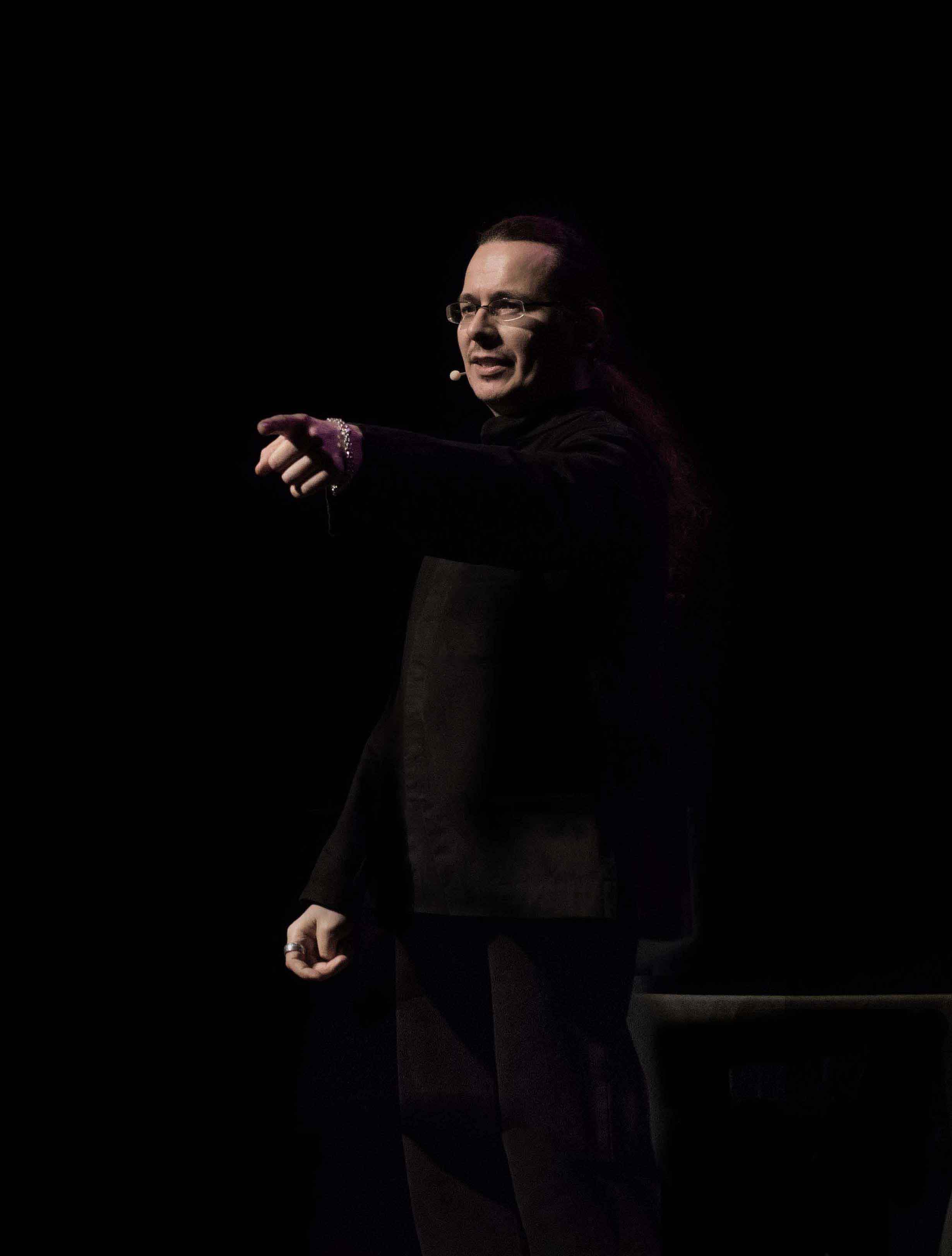Mathieu Bich on the stage of the  Capitol theatre in Quebec Canada