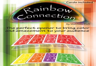 Cover of Mathieu Bich's Rainbow Connection, trick where 4 cards change visually color