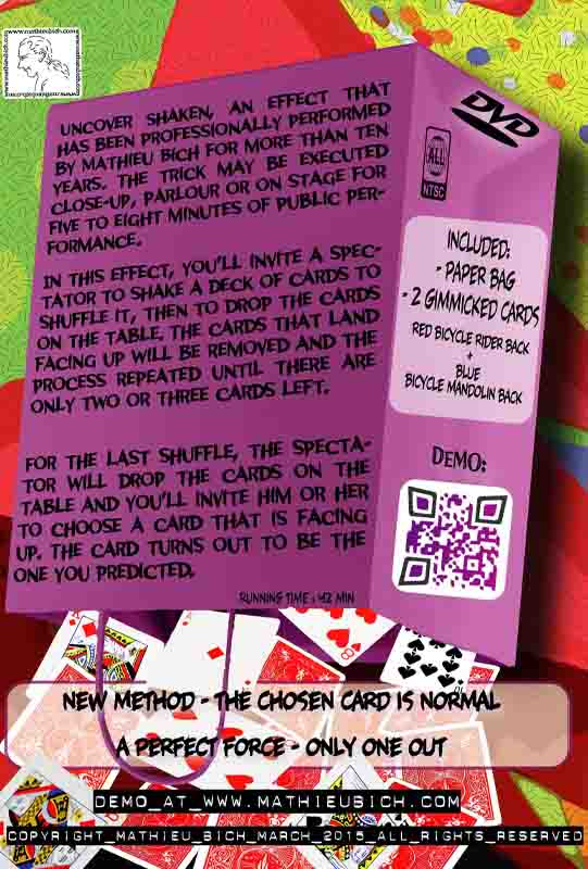 New method ! - Easy to perform ! - The chosen card is completely ungimmicked ! A perfect force !